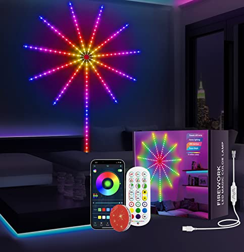 Lumini LED tip artificii inteligente, RGB, muzica, telecomanda