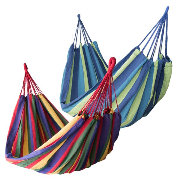 Set 2 x Hamac multicolor bumbac, 180 x 80 cm