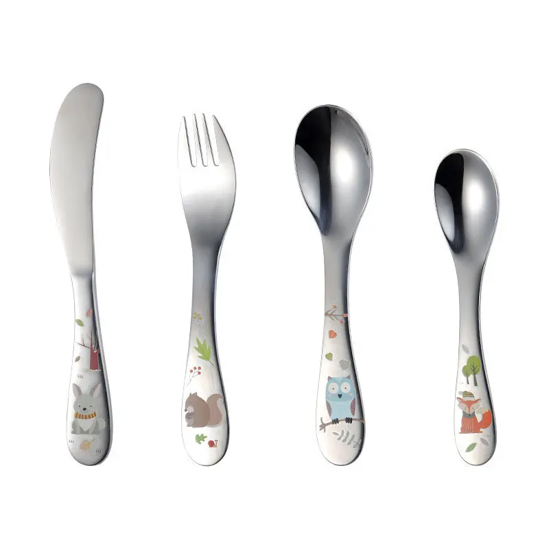 Set 4 tacamuri din inox pentru copii