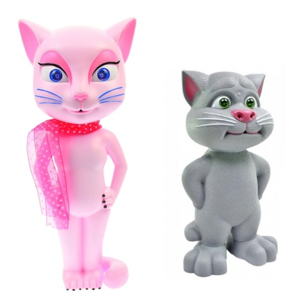 1+1 Gratis | Set 2 jucarii interactive: pisicile Talking Tom + Talking Angela
