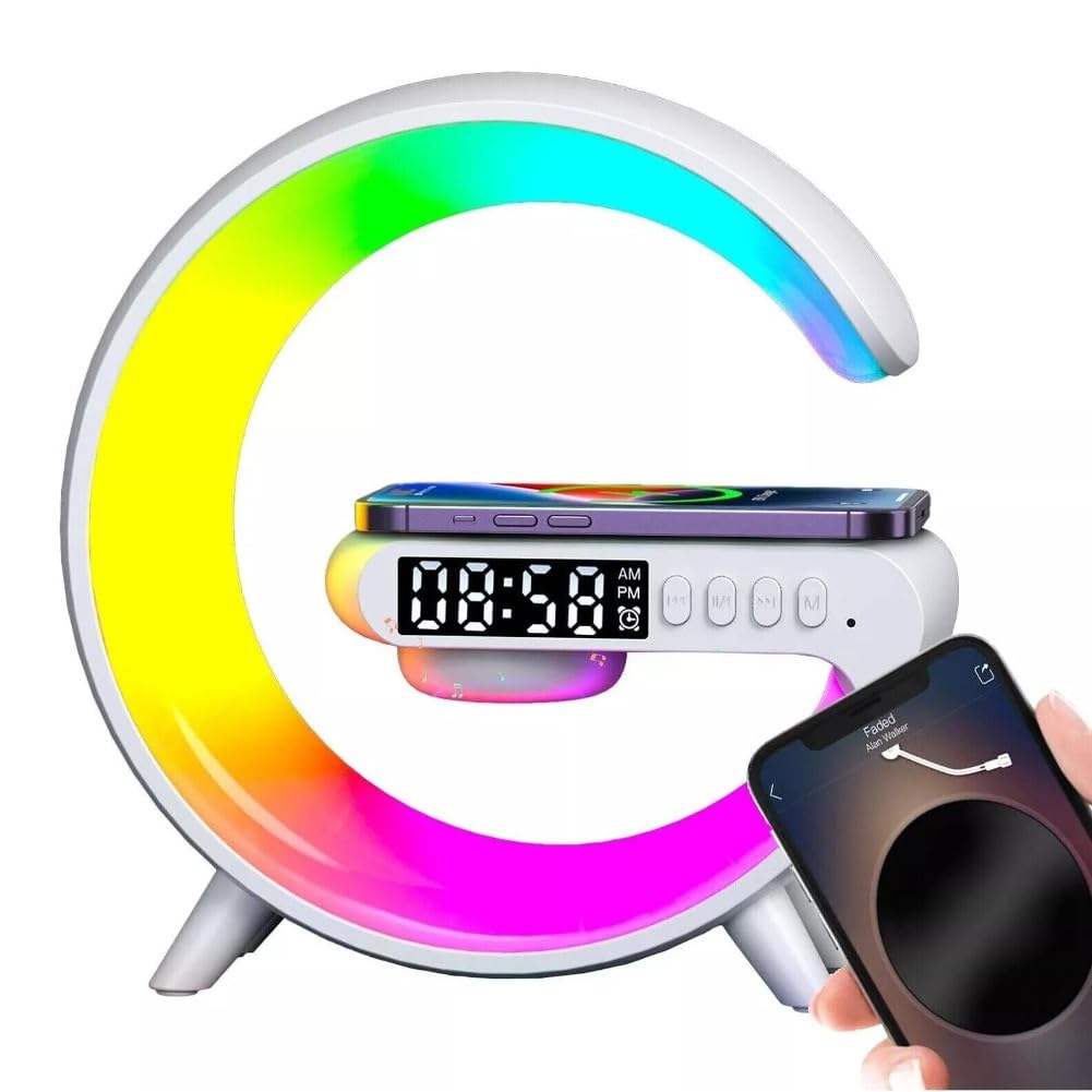 Lampa RGB, Boxa Bluetooth, Ceas Digital, Statie de incarcare Wireless