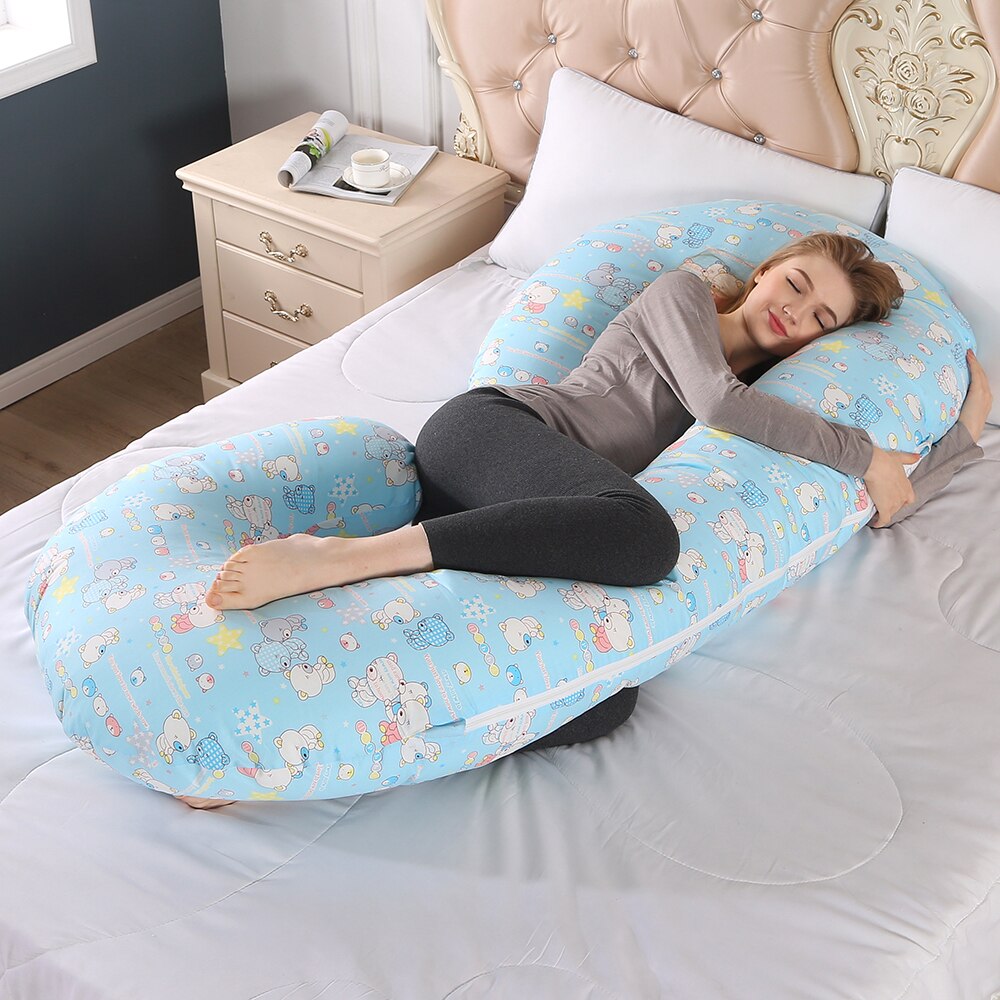 Perna Gravide cu husa Detasabila, Albastru cu Ursuleti