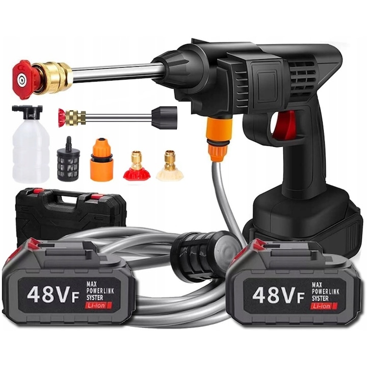 Aparat de spalat cu presiune cu 2 acumulatori, 48V, 60 Bar, 800 W