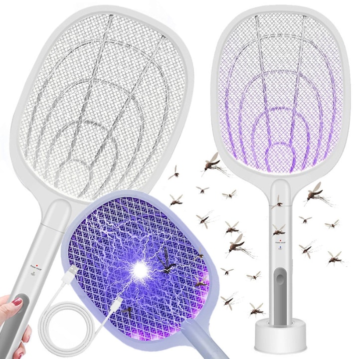 Set 2 x Paleta electrica pentru tantari, muste sau insecte
