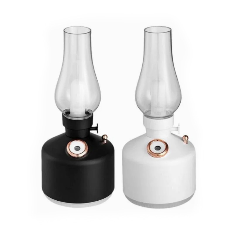 Lampa retro cu umidificator, USB, Baterie 1200 mAh, 280 ml