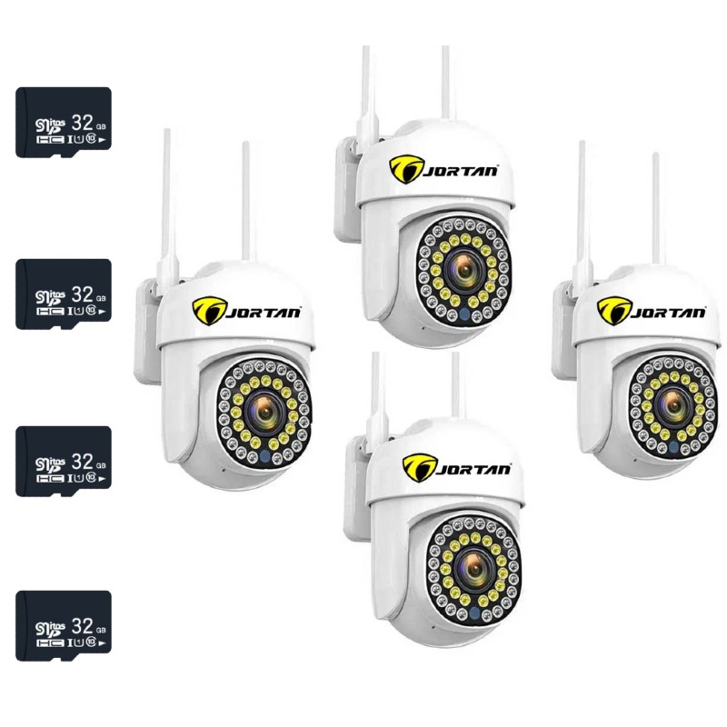 Set 4 x Camera de supraveghere Wi-Fi, Aplicatie LIVE + 4 Card 32GB