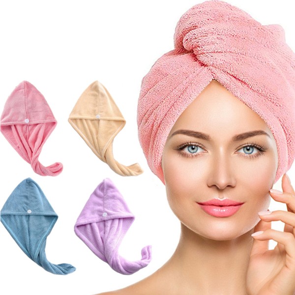 Set 2 x Prosop turban pentru uscarea parului