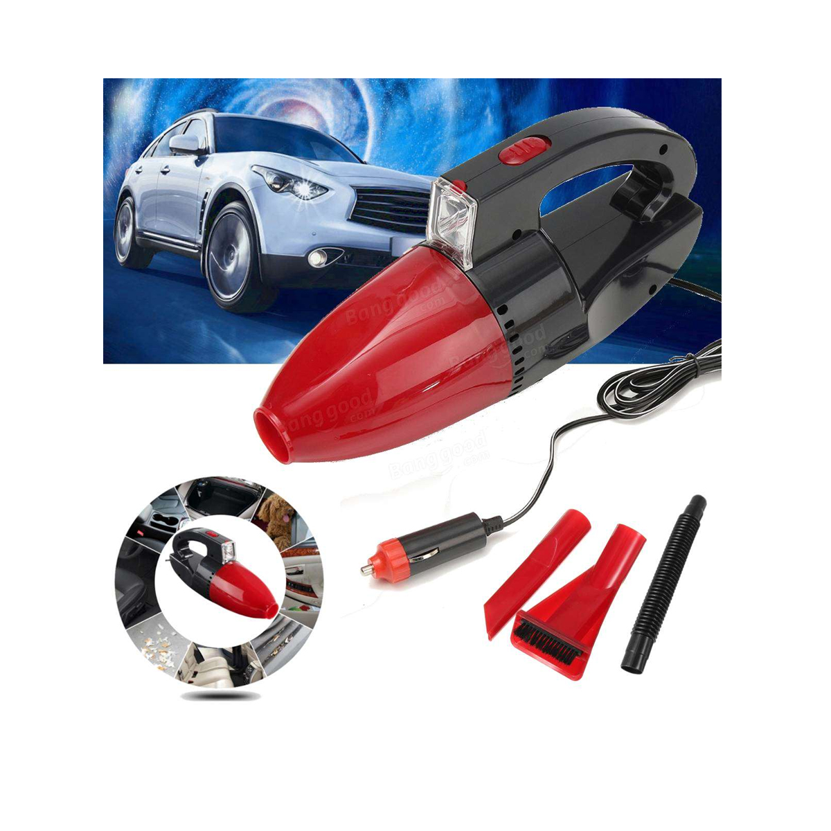 Aspirator Auto 12V Vacuum Cleaner - Cablu 2.5 metri