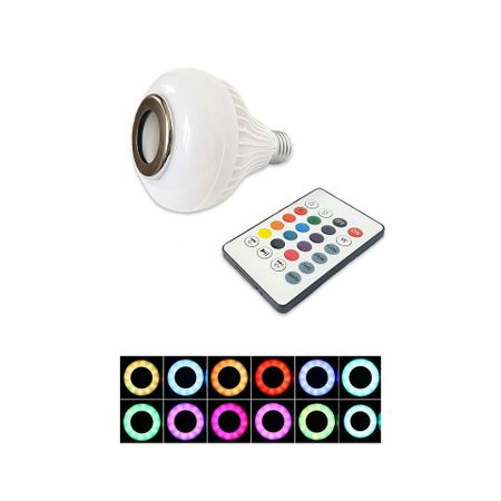 Bec bluetooth LED cu boxa, jocuri de lumini si telecomanda