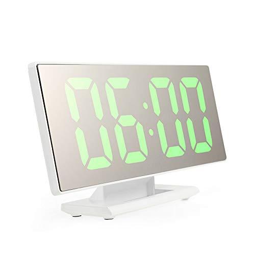 Ceas digital LED cu oglinda, cifre mari, USB, temperatura