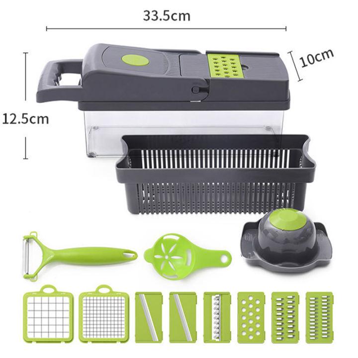 Razatoare Veggie Slicer 14 piese, lame inox + maner protectie