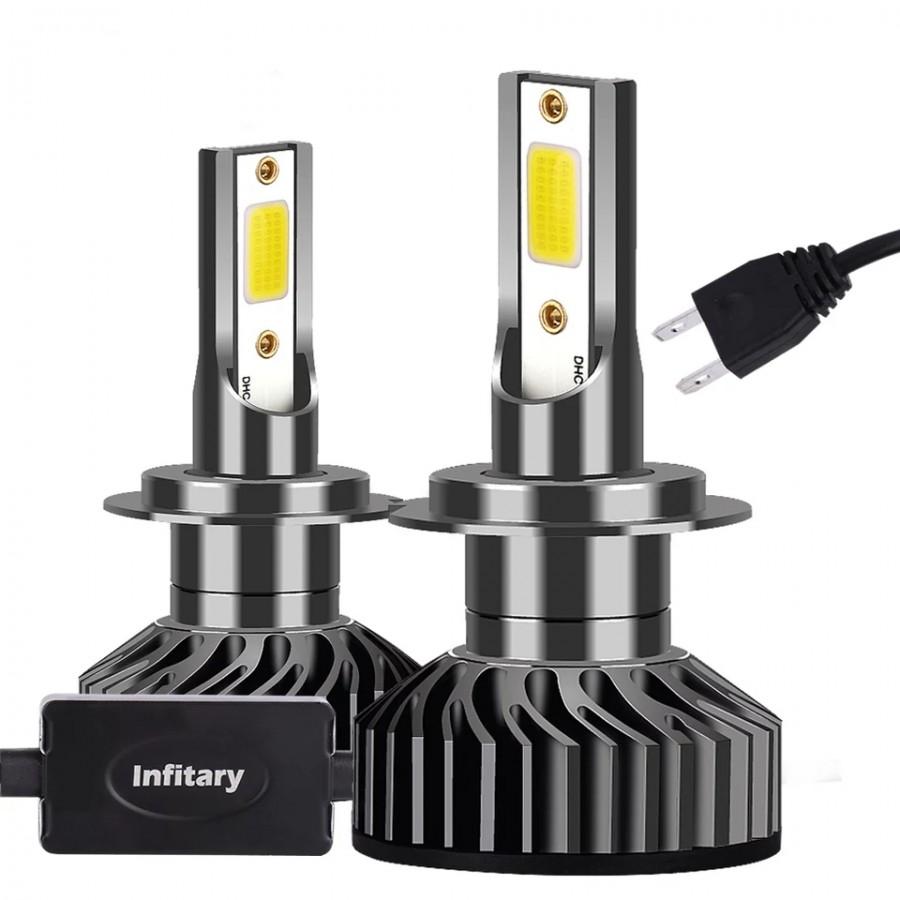 Set 2 LED H7 100 W, 9V-30V, F2 COB, ventilator slim, canbus, 6500K