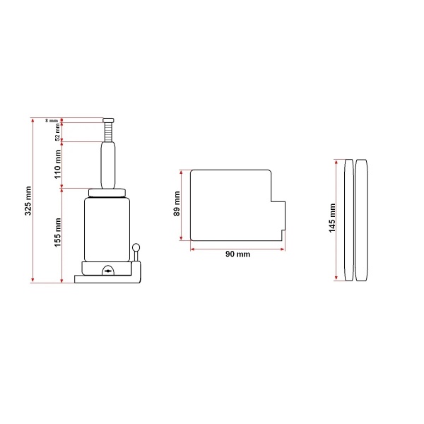 Cric hidraulic 3 tone