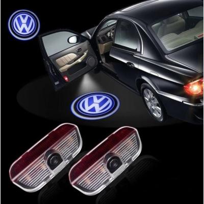 Set 2 holograme LED cu logo VOLKSWAGEN pentru portiere