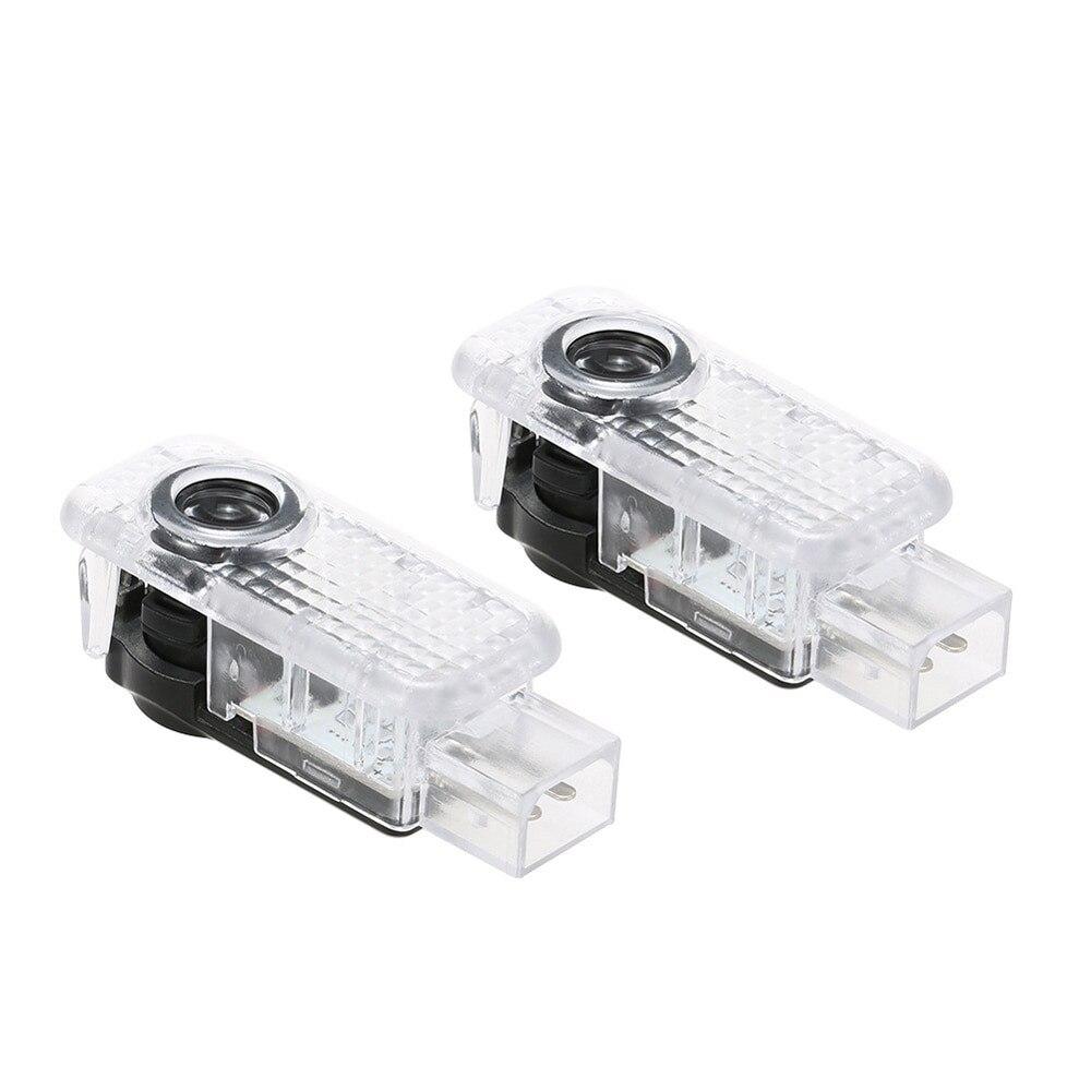 Set 2 holograme LED cu logo AUDI pentru portiere