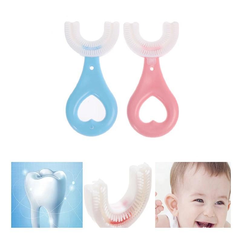 Set 2 x Periuta de dinti, silicon, pentru bebelusi