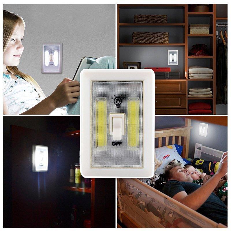 Set 3 x Intrerupator fara fir cu LED, 3 modalitati de montare