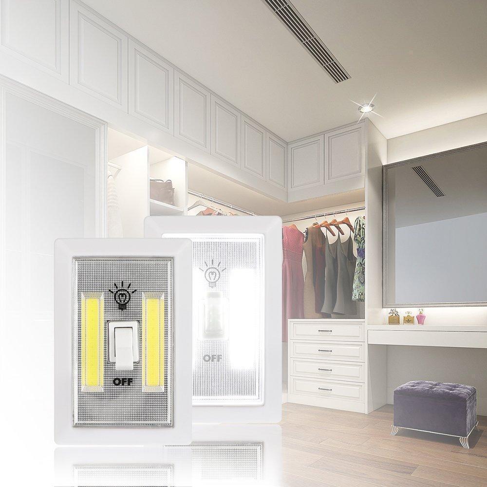 Set 3 x Intrerupator fara fir cu LED, 3 modalitati de montare