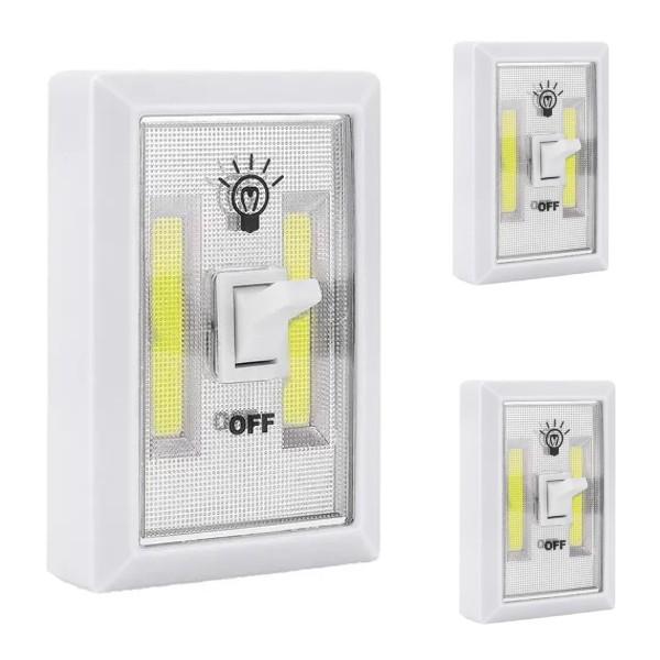 Set 3 x Intrerupator fara fir cu LED, 3 modalitati de montare