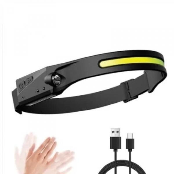 Lanterna frontala LED, 350 lumeni, Negru