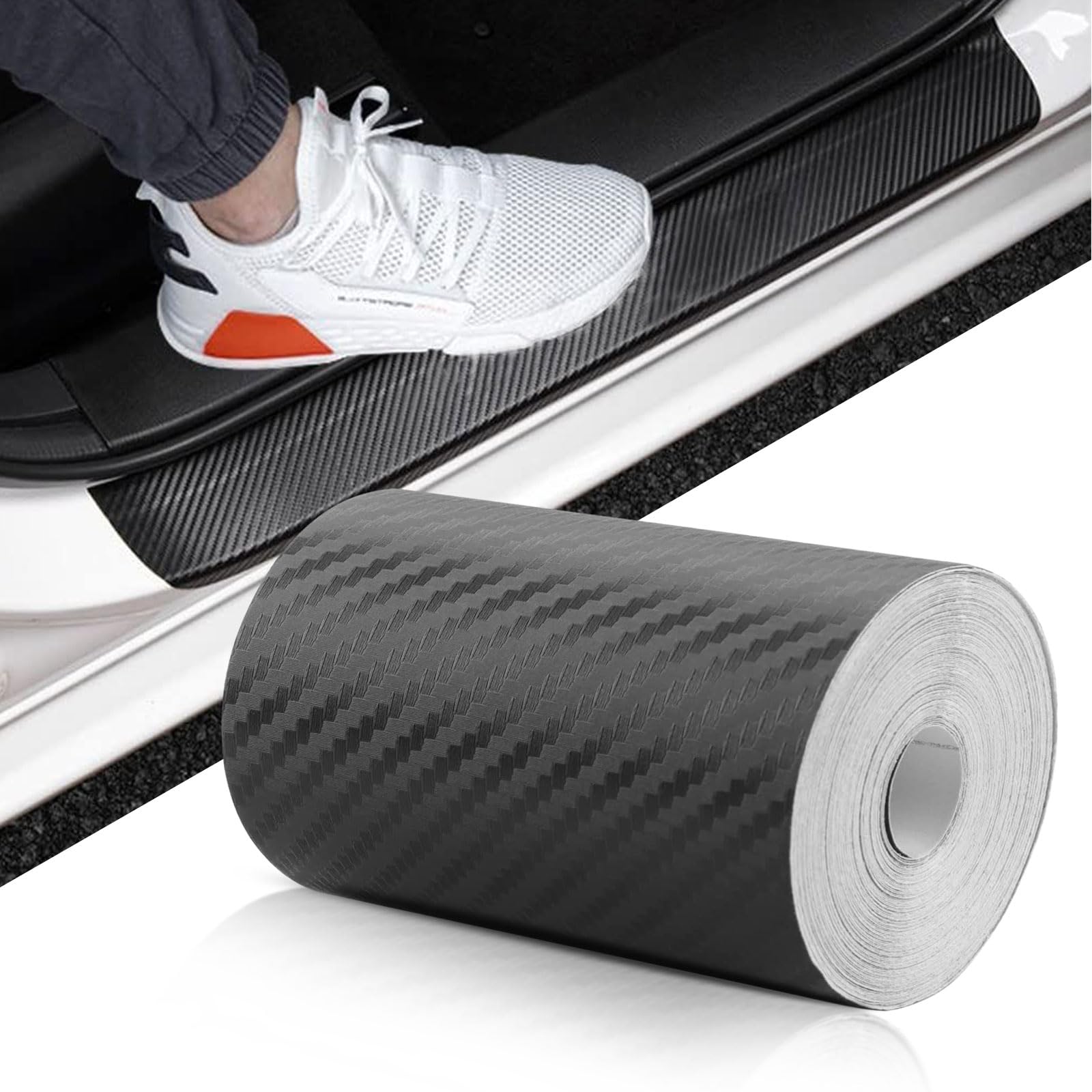 Folie de protectie carbon 3D, rola 5 M, Negru mat