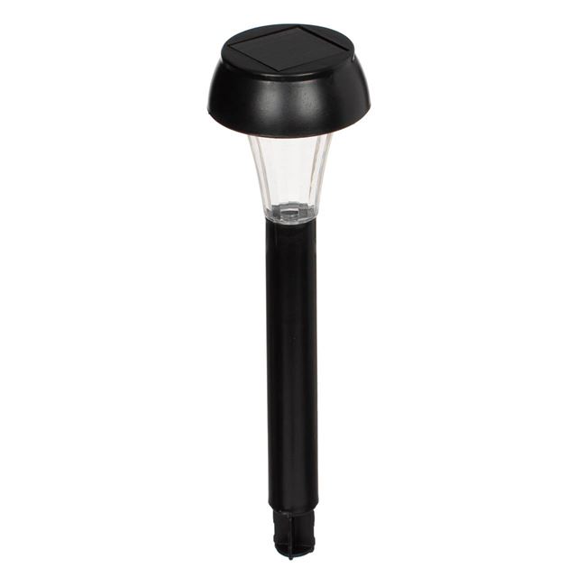 Set 10 x lampa solara 18.5 cm, Negru