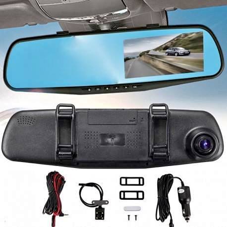 Camera video auto, camera fata-spate Full HD, oglinda retrovizoare