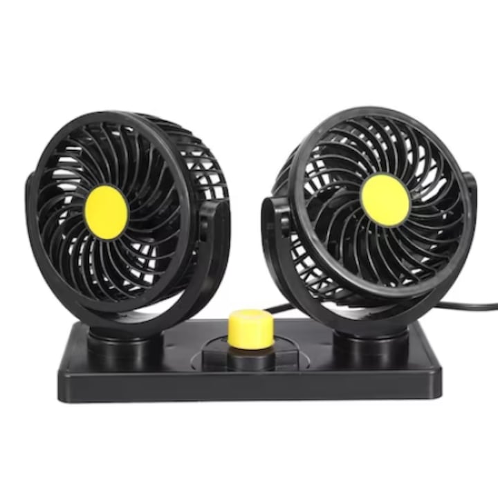 Ventilator auto dublu, 2 viteze, alimentare 12 V