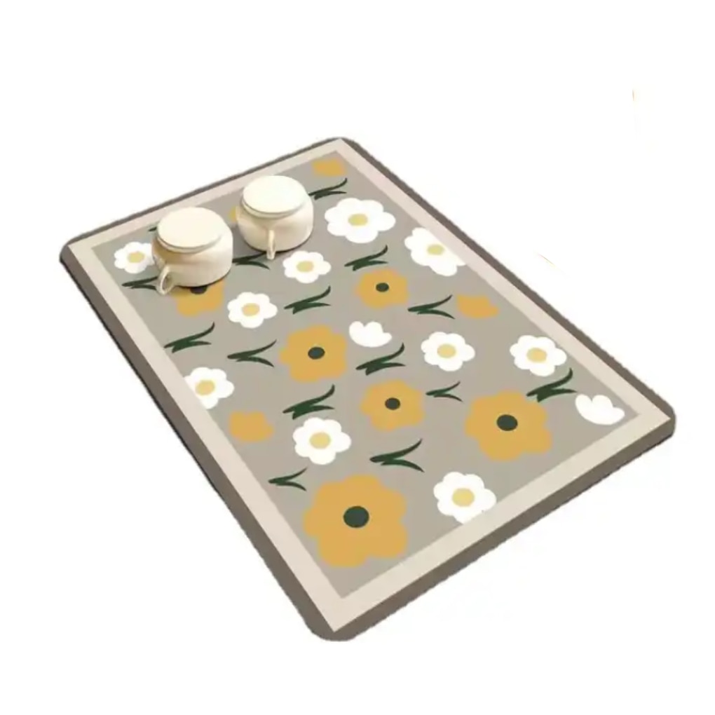 Oferta 1+1, Covoras absorbant bucatarie, 30x40 cm, Flowers