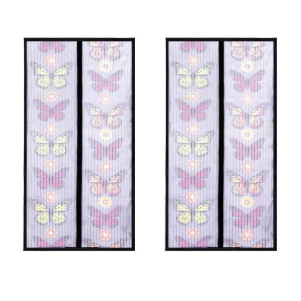 Set 2 x Perdea magnetica antiinsecte 210 x 90 cm, Model Fluturi