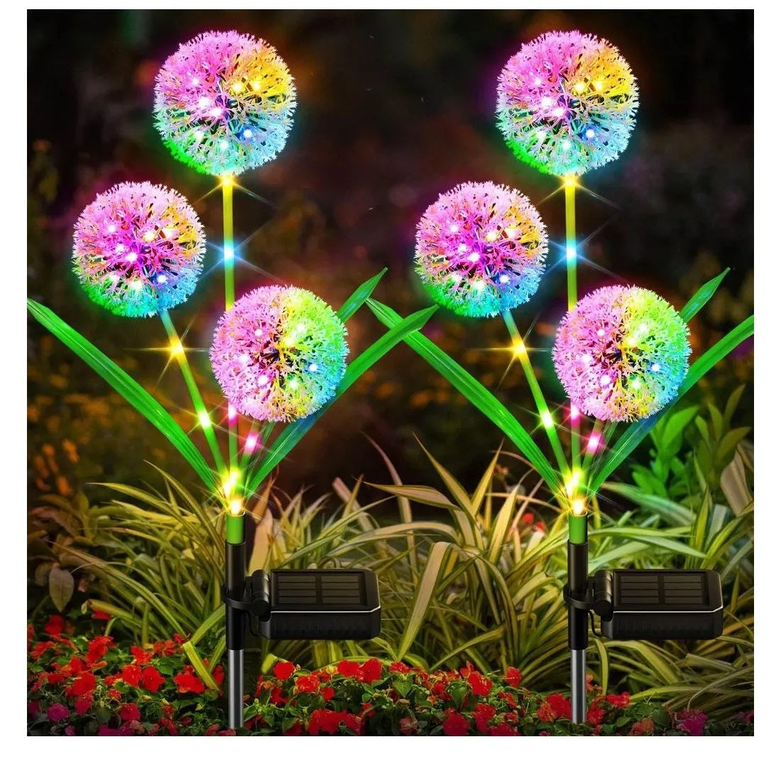 Set 2 x Lampa solara LED, decoratiune gradina, Dandelion 70 cm