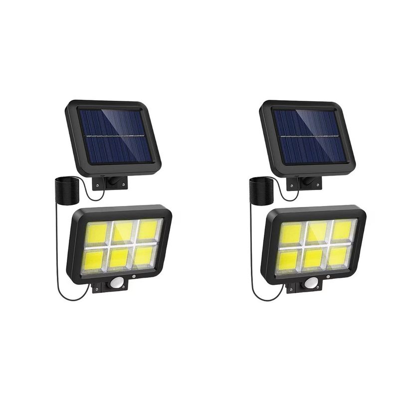 Set 2 x Proiector solar 96 LED, Senzor de miscare, telecomanda