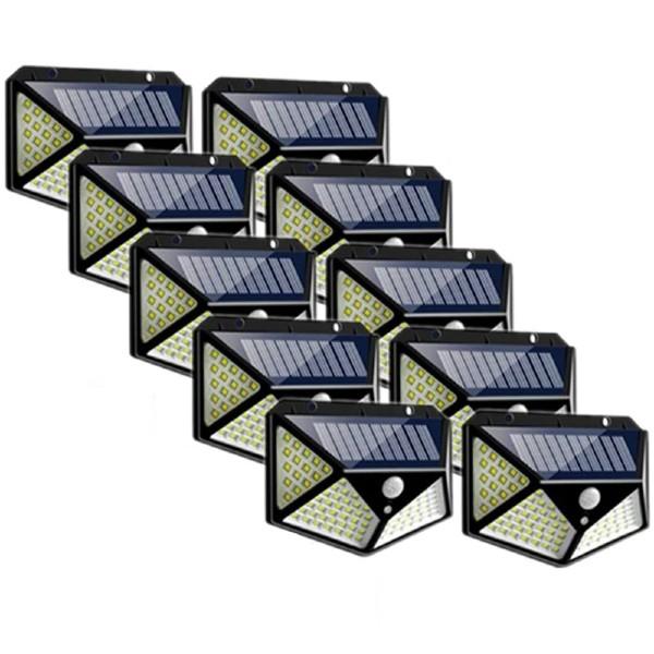 Set 5 x Lampa 100 LED cu panou solar, senzor de miscare