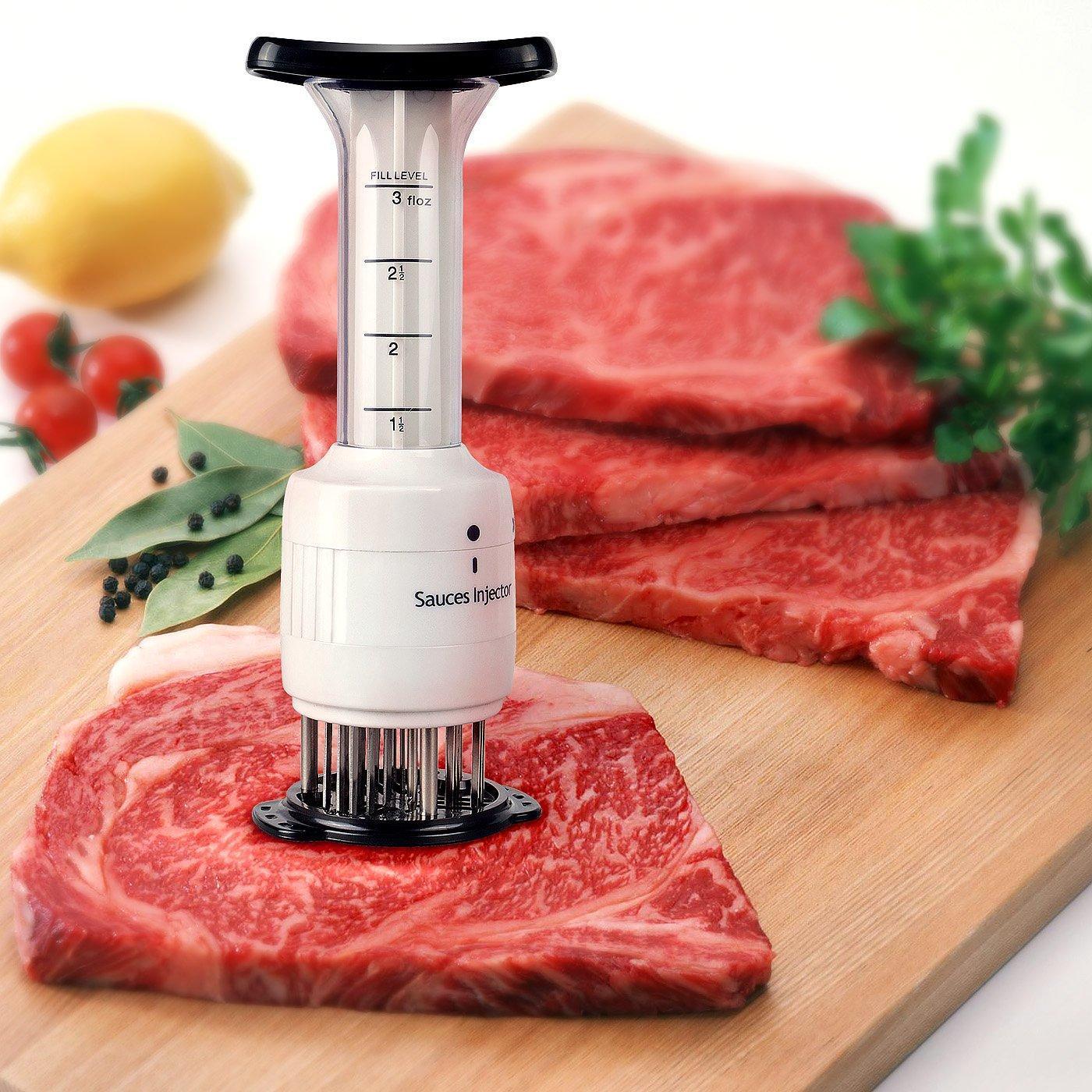 Fragezitor de carne cu injector pentru sos, 2 trepte de injectare