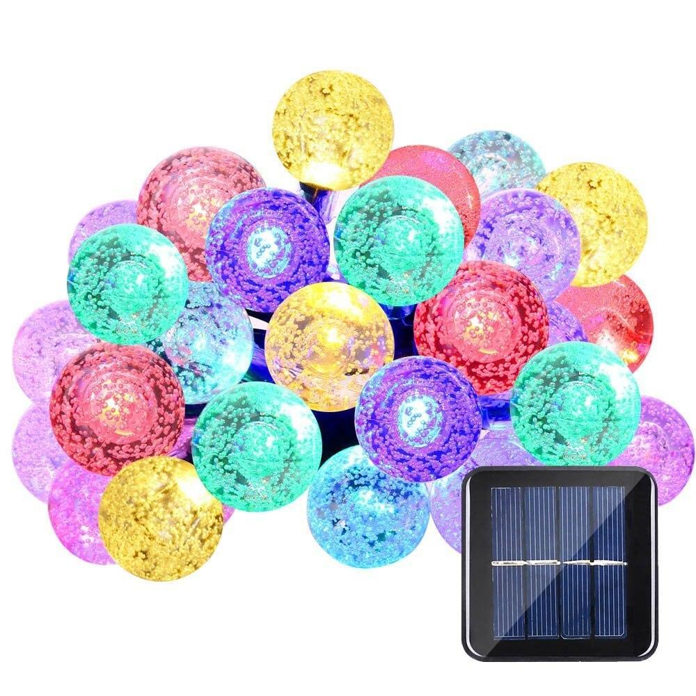 Instalatie solara LED 50 globulete, Multicolor