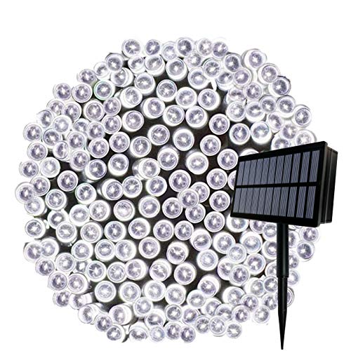 Set 4 x Instalatie solara 100 LED, Alb rece