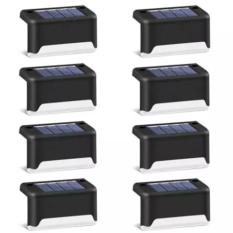 Set 16 lampi solare pentru trepte sau terase, senzor de lumina