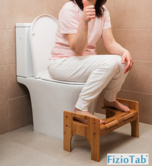 Taburet WC bambus, impotriva constipatiei