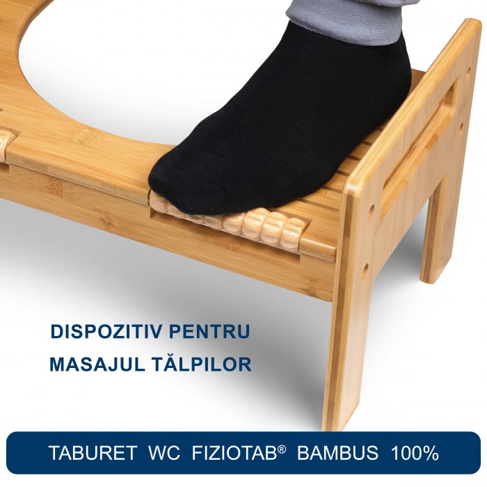 Taburet WC bambus, impotriva constipatiei
