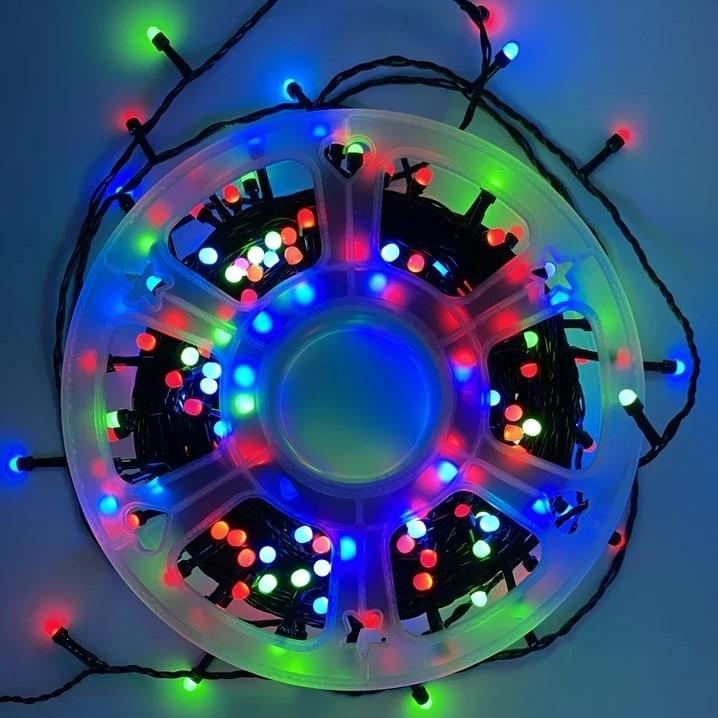 Instalatie Craciun, rola 50 metri, 300 LED, Multicolor