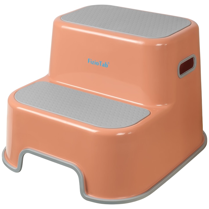 Scaunel inaltator WC pentru copii, FizioTab®Kids, Maro/Gri