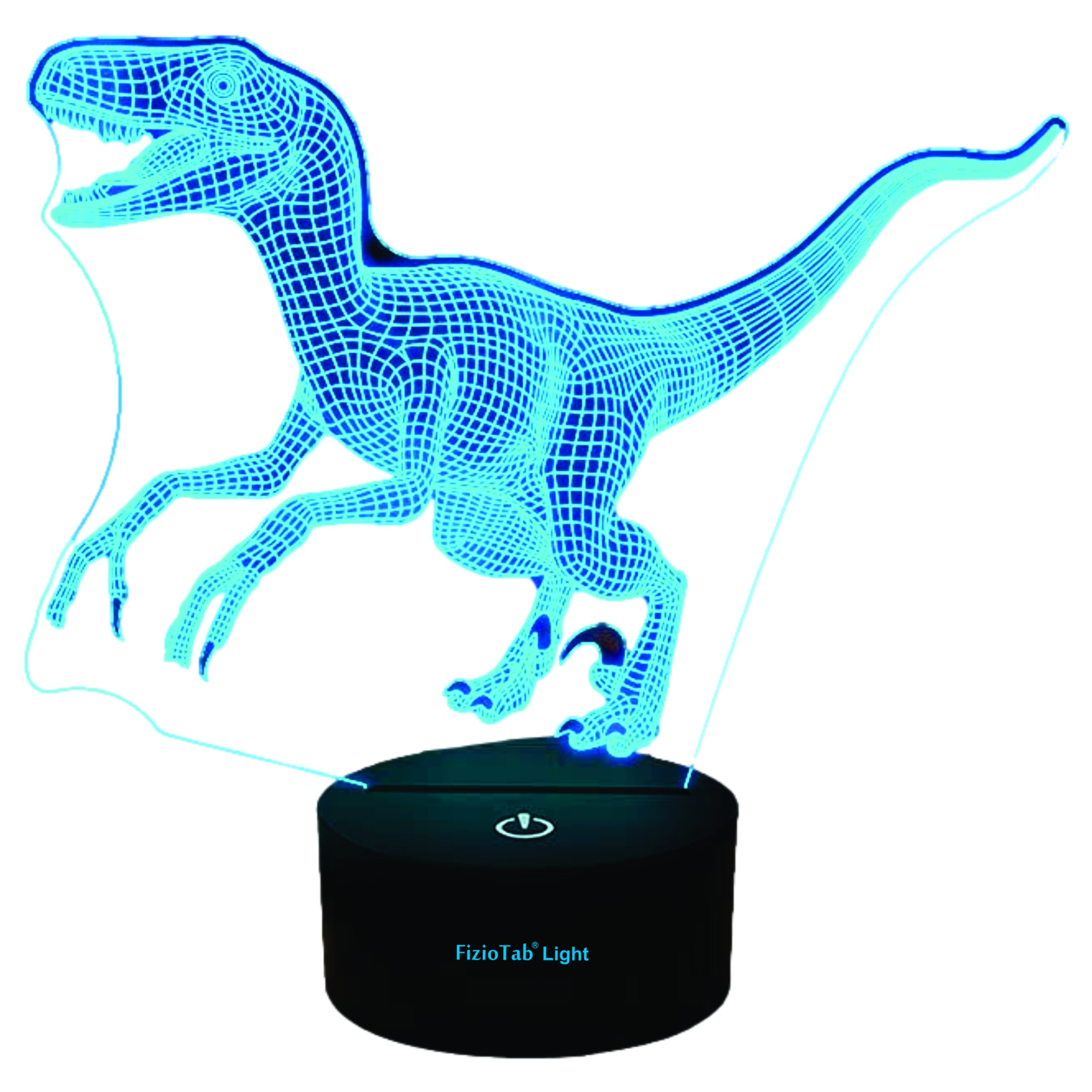 Lampa de veghe 3D, LED 7 culori, lumina ambientala - Velociraptor