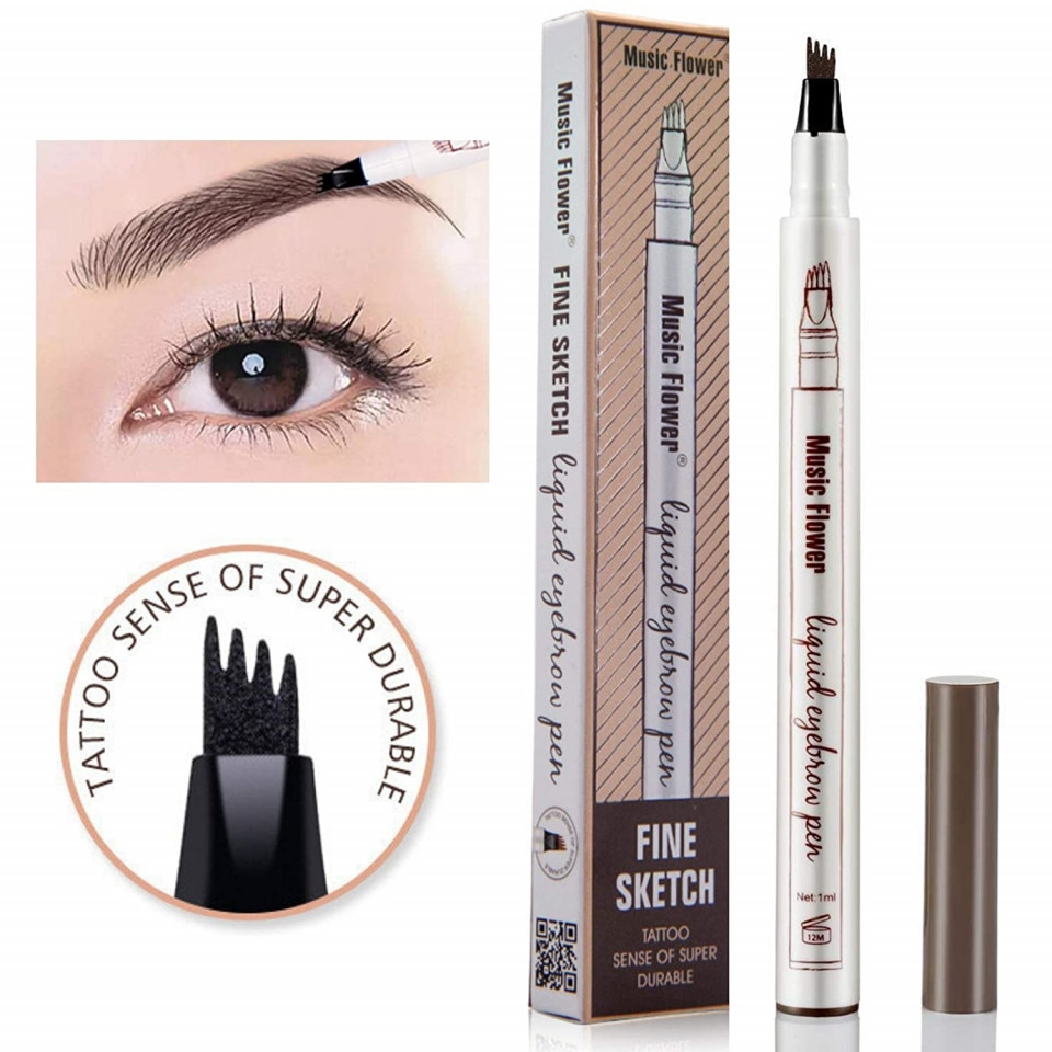 2+1 Gratis | Creion sprancene cu efect de micropigmentare, Maro