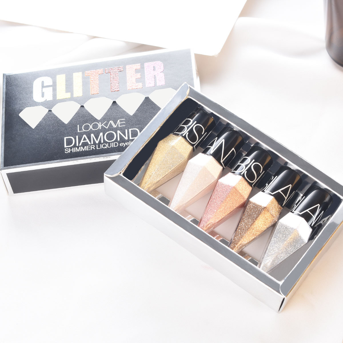 Set 5 x Glitter, fard de ochi lichid, Waterproof Long Wear