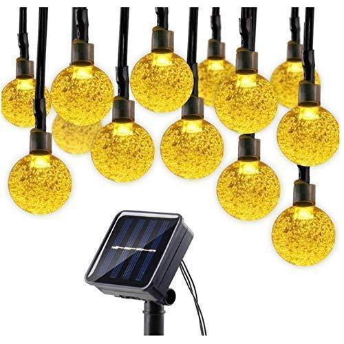 Set 5 x Instalatie solara LED 30 globulete, Alb cald