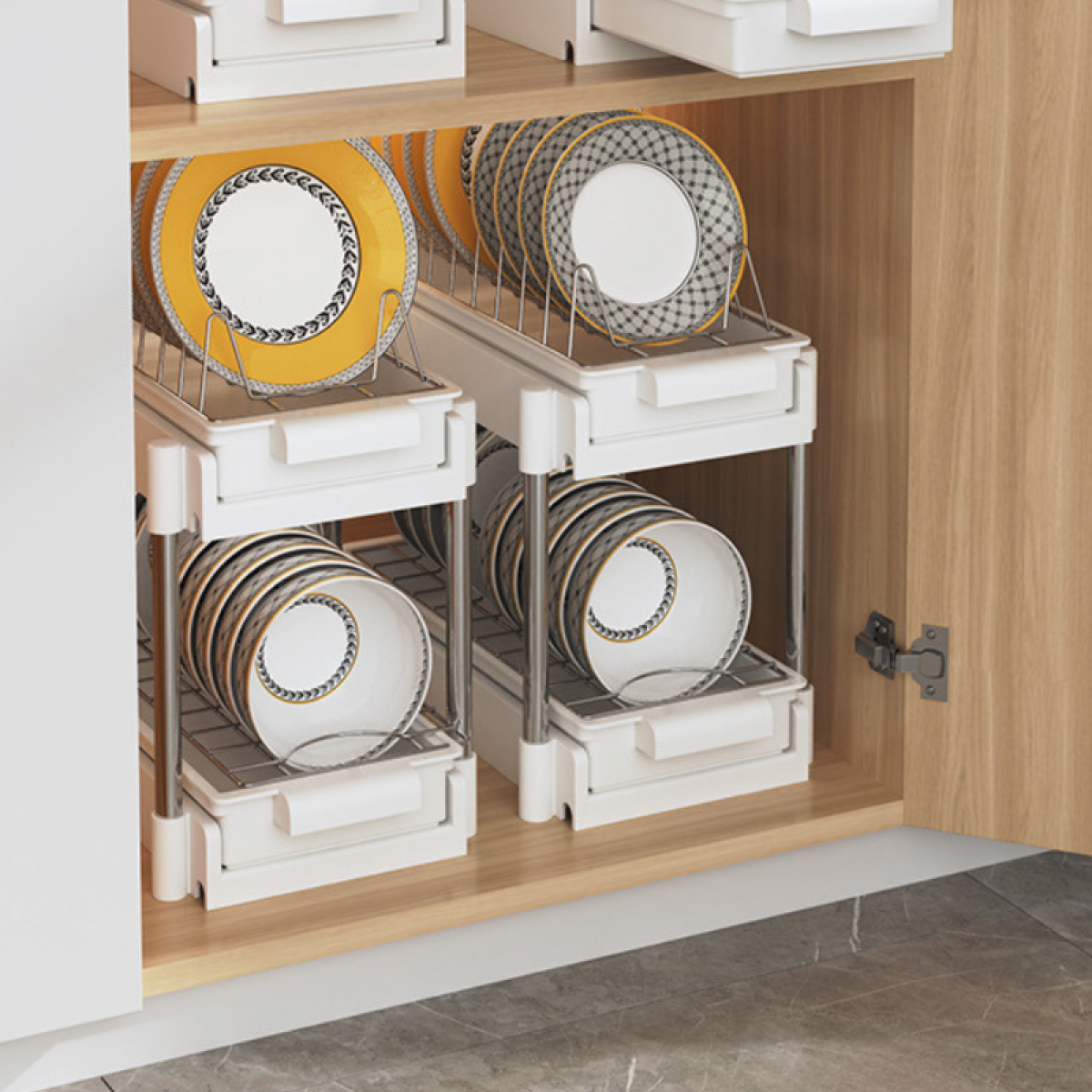 Scurgator vase cu 2 niveluri, sistem de glisare