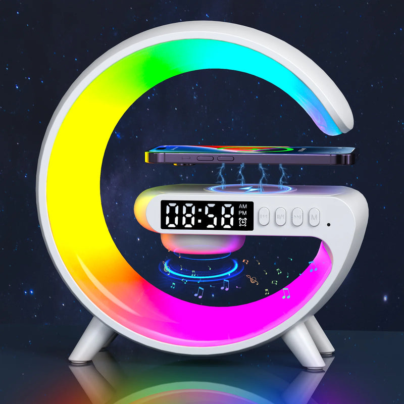 Lampa RGB, Boxa Bluetooth, Ceas Digital, Statie de incarcare Wireless