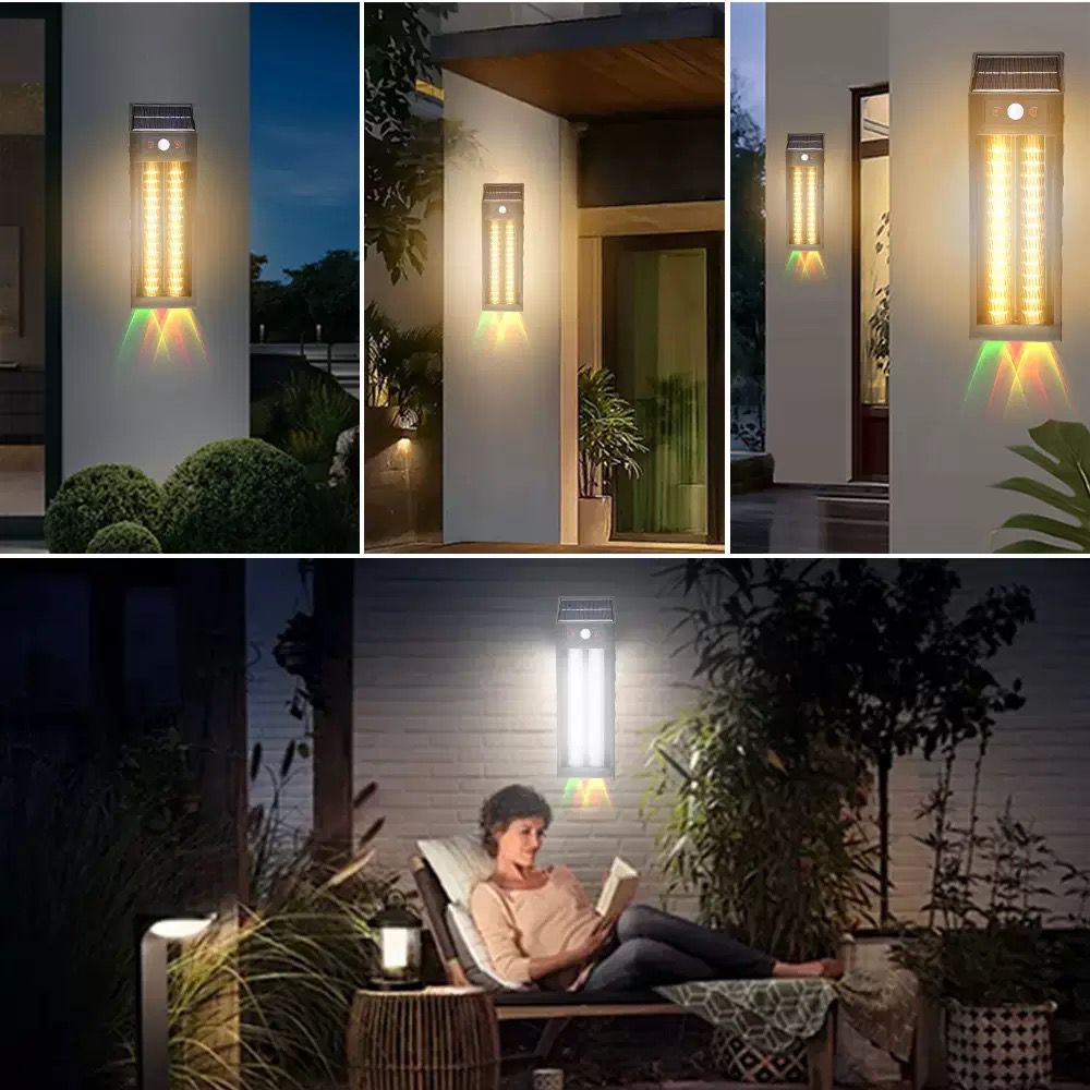 Lampa solara LED 33 cm, senzor miscare, 3 moduri de lumina