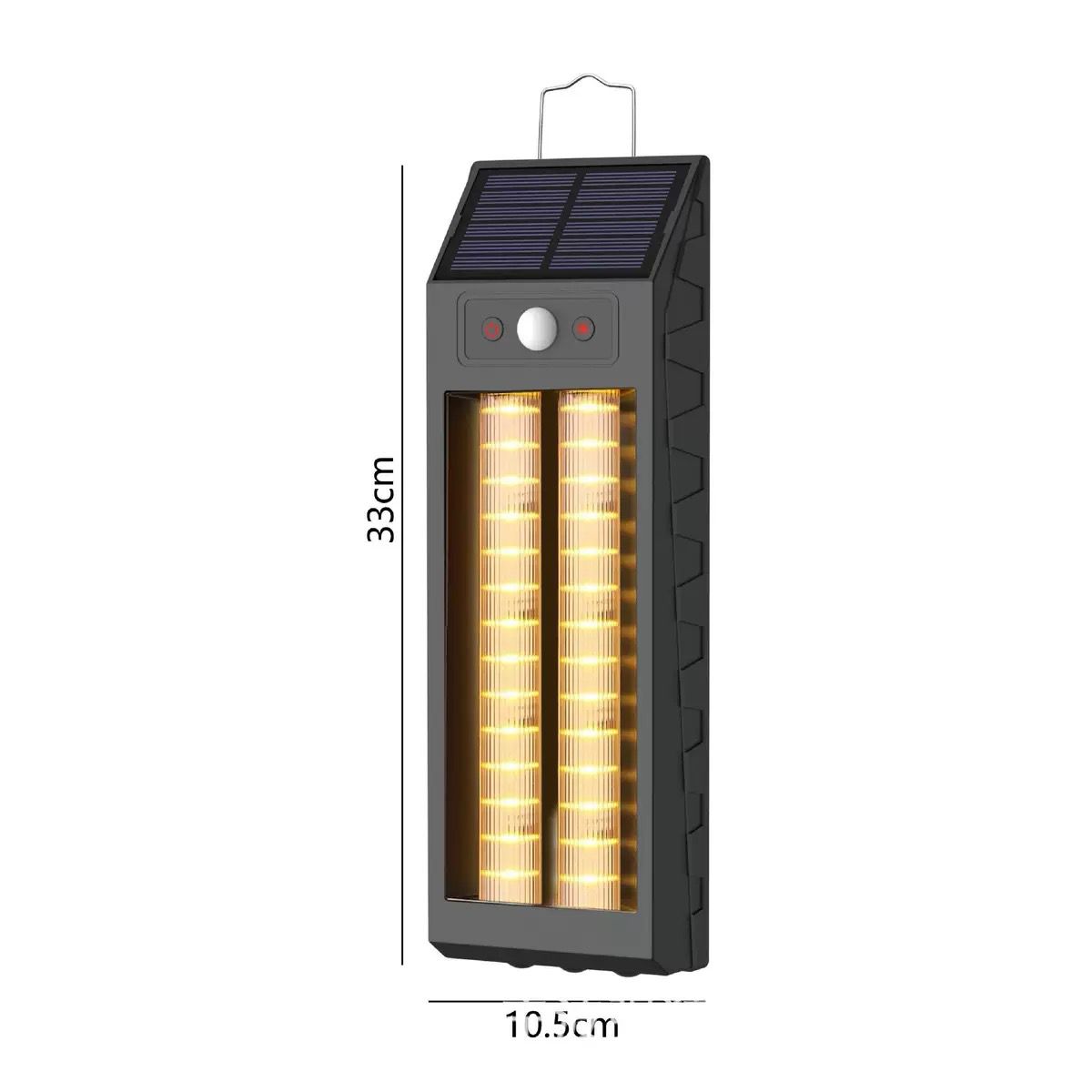 Lampa solara LED 33 cm, senzor miscare, 3 moduri de lumina