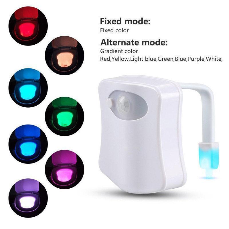 Lampa led pentru vasul de toaleta cu senzor de miscare si 8 lumini